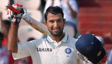 Pujara props up India with second consecutive ton